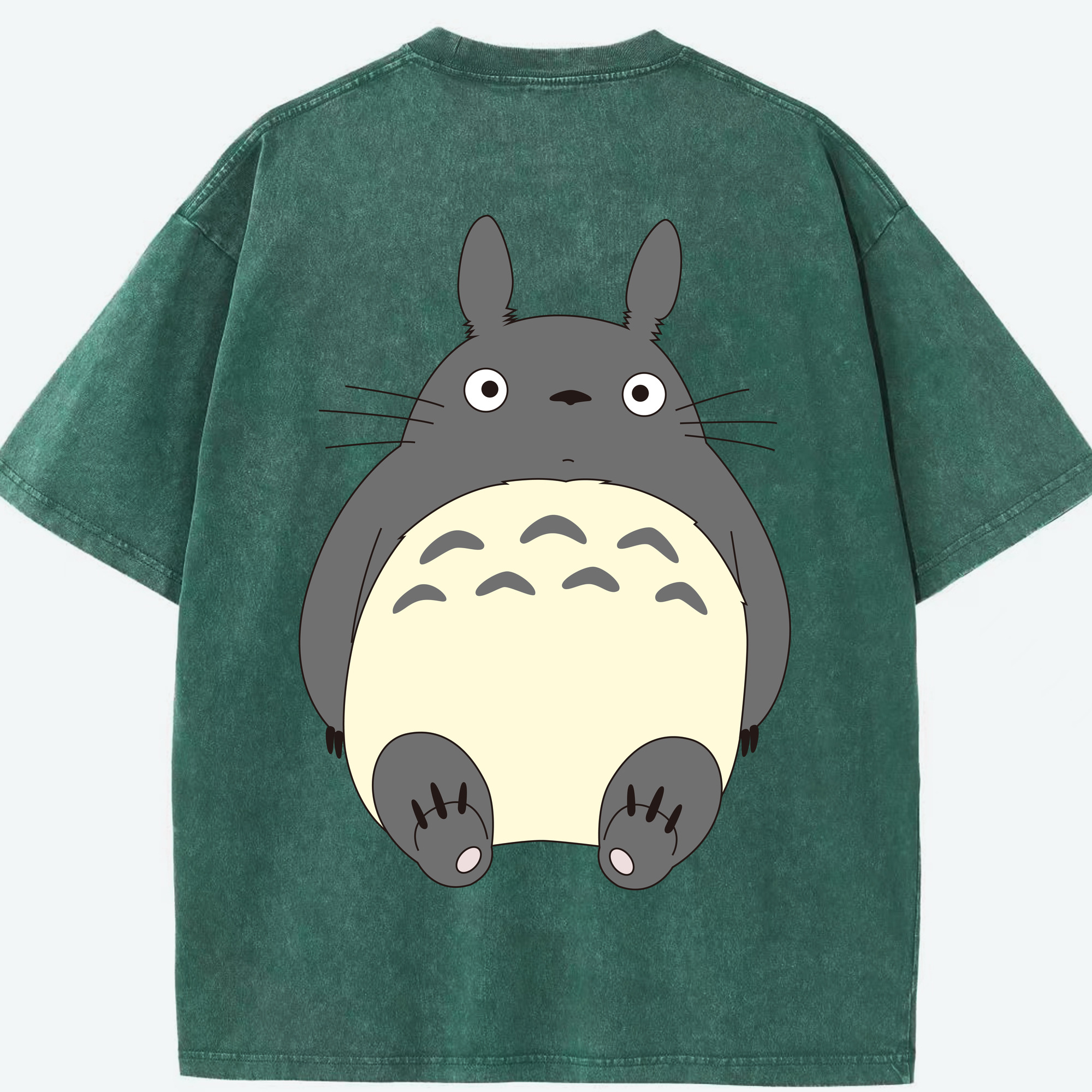 （画像用） となりのトトロ 草壁メイ 草壁サツキ My Neighbor Totoro Satsuki Kusakabe Mei Kusakabe 綿100% ヴィンテージ風 半袖Tシャツ（背面プリント）